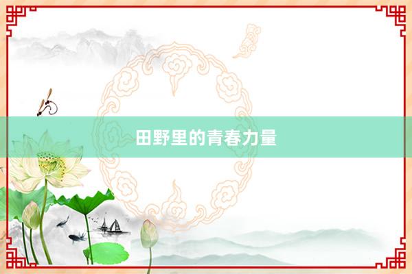 田野里的青春力量