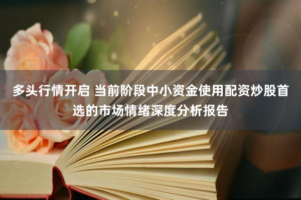 多头行情开启 当前阶段中小资金使用配资炒股首选的市场情绪深度分析报告