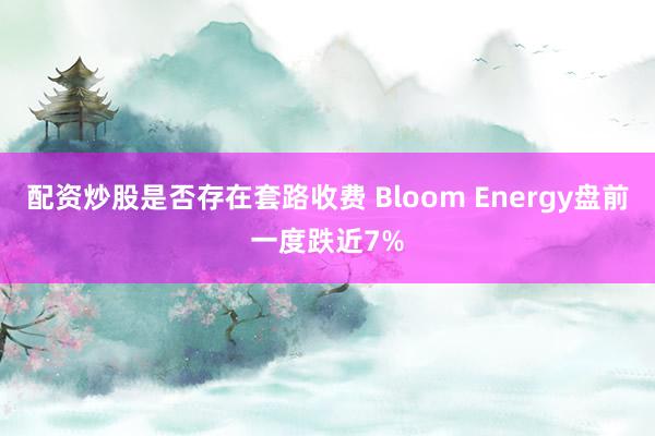 配资炒股是否存在套路收费 Bloom Energy盘前一度跌近7%
